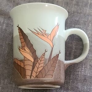 Virago Essentials Ceramic Mug Botanical Design, A Hand Poured Soy Candle